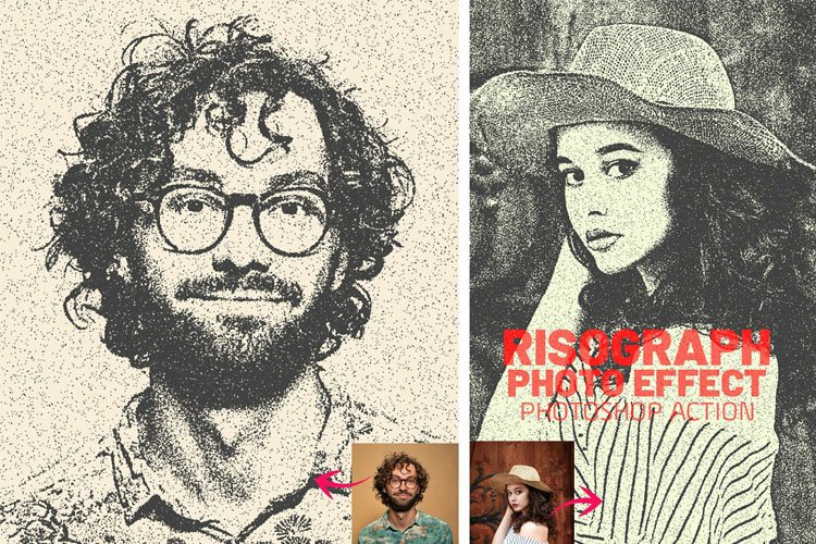 Risograph Photo Effect