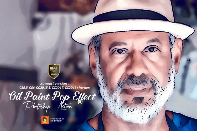 Oil Paint Pop Effect