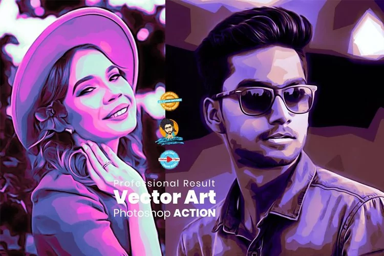 Vector Art Photoshop Action