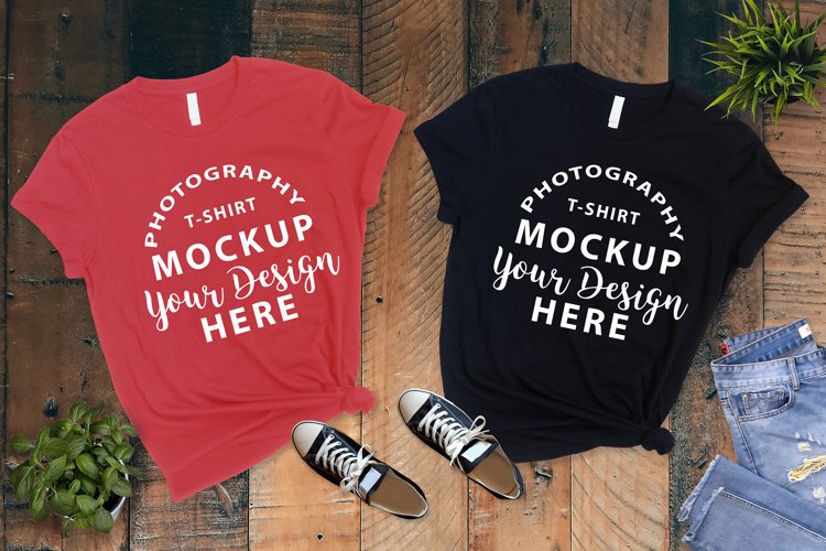 Black Tshirt Mockup Image 4