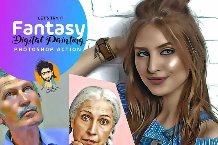 Fantasy Digital Painting PS Action