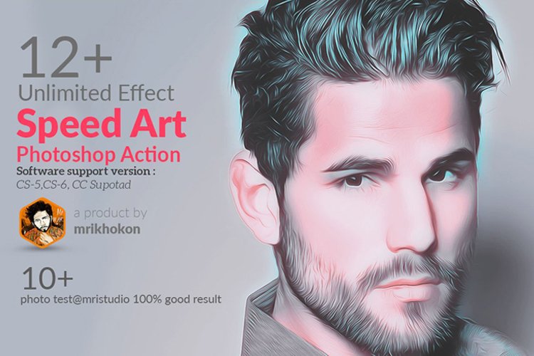 Speed Art Photoshop Action example image 1