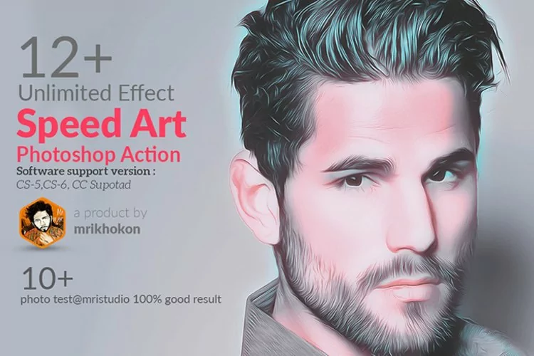 Speed Art Photoshop Action
