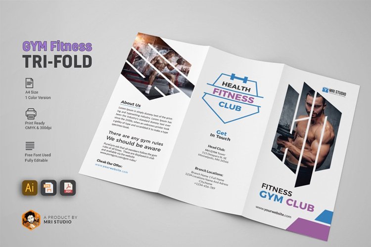 GYM Trifold Brochure example image 1