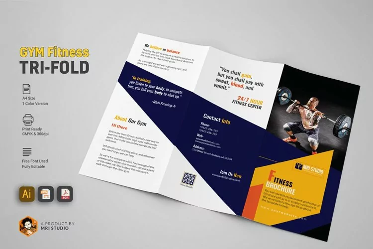 Gym Fitness Tri-Fold