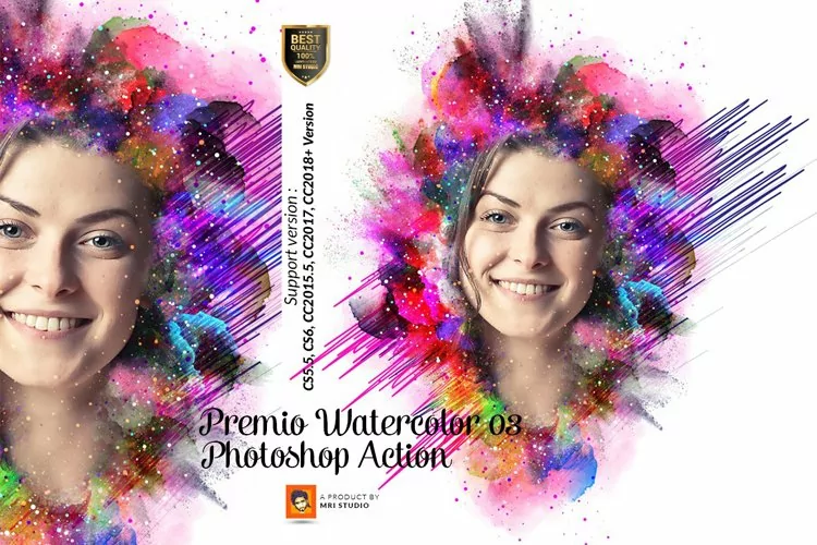 Premio Watercolor Photoshop Action