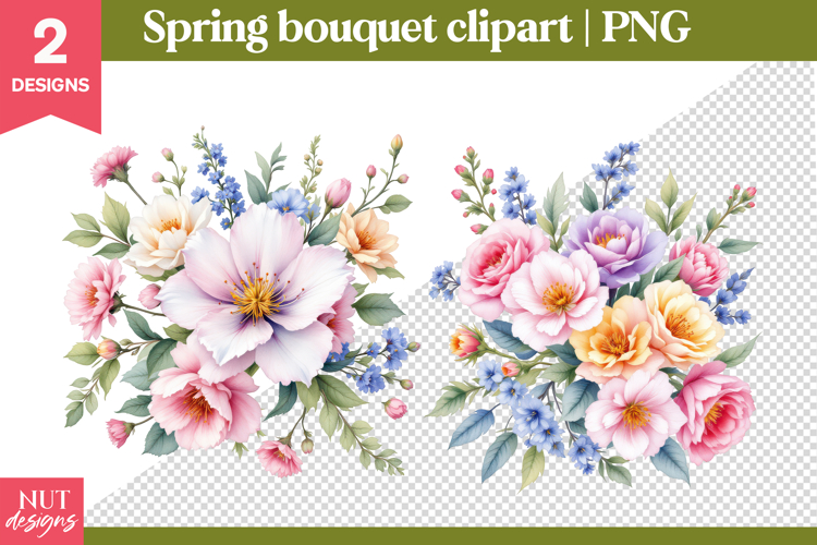 Spring Clipart PNG Spring Floral Bouquet Clipart