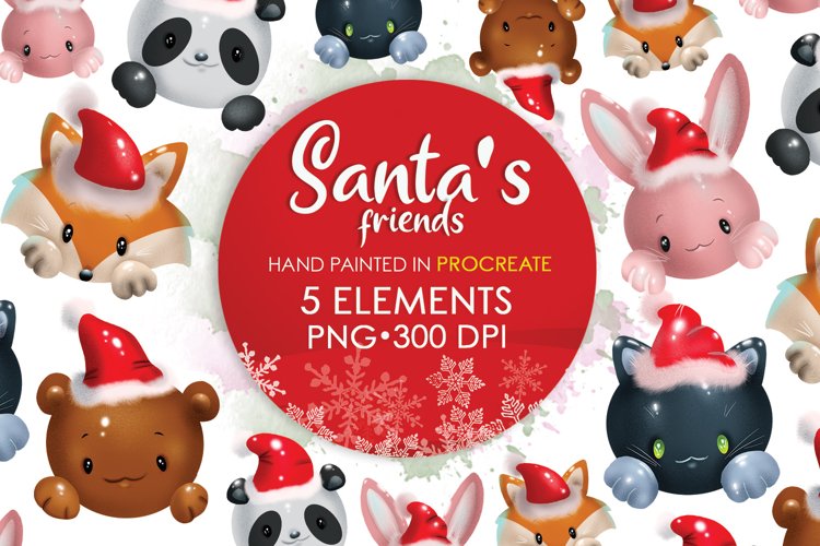 Christmas Png, Christmas Animals, Animal Clipart, Bear Png example image 1