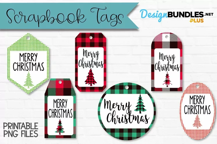 Merry Christmas Scrapbook Tags | Christmas Gift Tags Wine