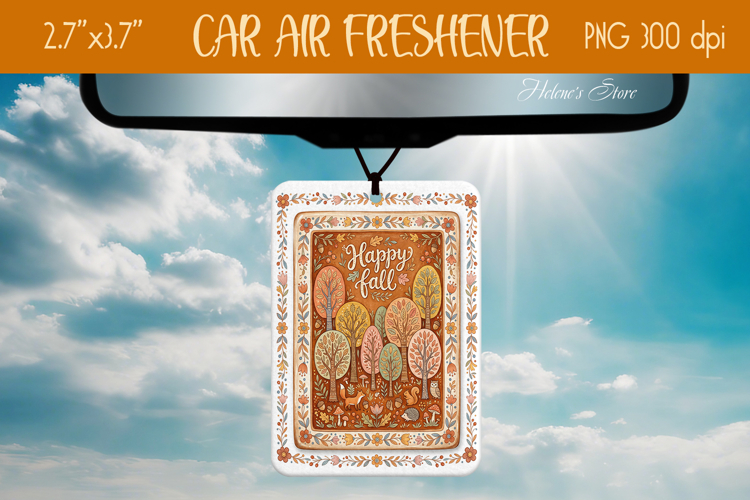 Autumn Forest animals Air Freshener Car design | Happy Fall