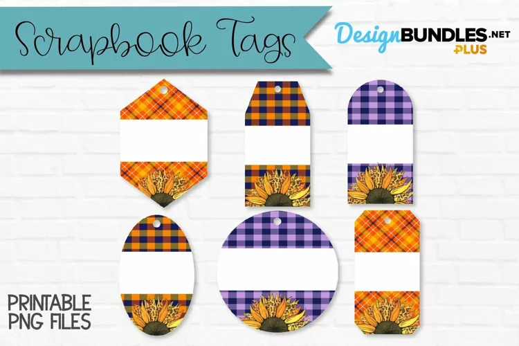 Sunflower Scrapbook Tags | Halloween Tags | Wine Labels