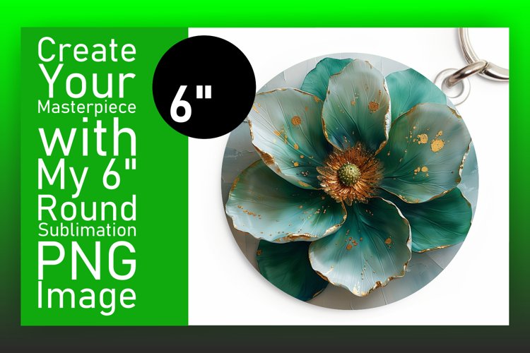 Floral Symphony: Sublimated Round Designs Design PNG