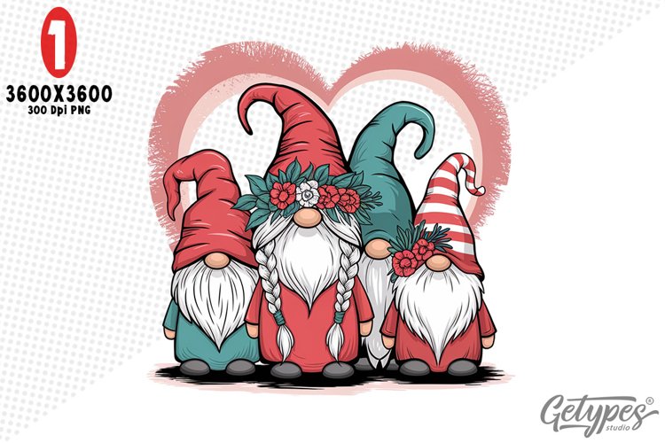 Valentine Gnome Clipart Image 2