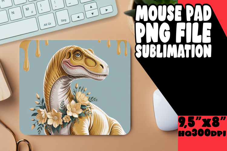 COZY MOUSE PAD INSPIRATIONAL ART, Cute Dino