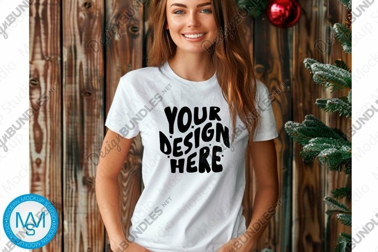 White Tshirt Mockup Image 6