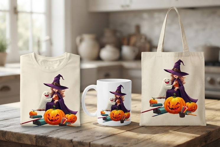Halloween Witch Ghost PNG | Spooky Teacher Classroom Clipart