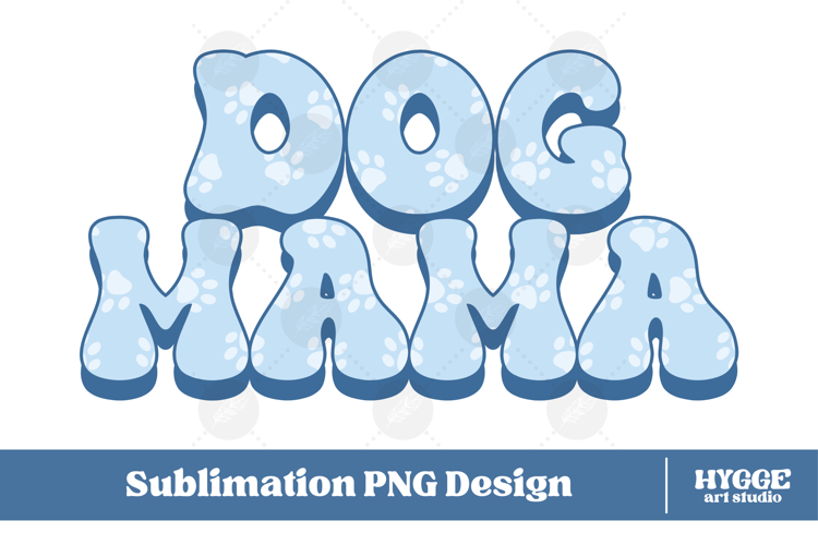 American Dog Mama 4th of July USA Paw DTF Sublimation PNG