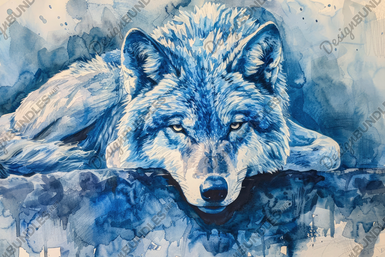 Watercolor Wolf Background Wallpaper