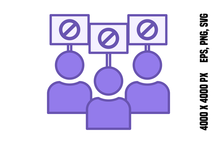 Colored Protest Icon