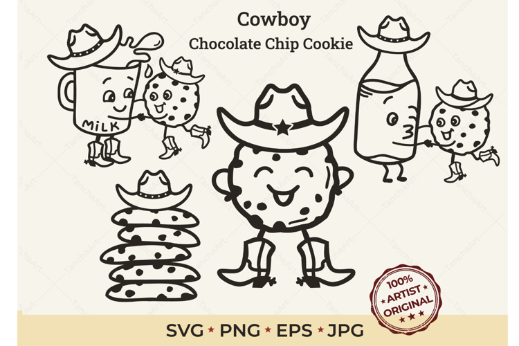 Cowboy Cookie SVG Clipart | Western