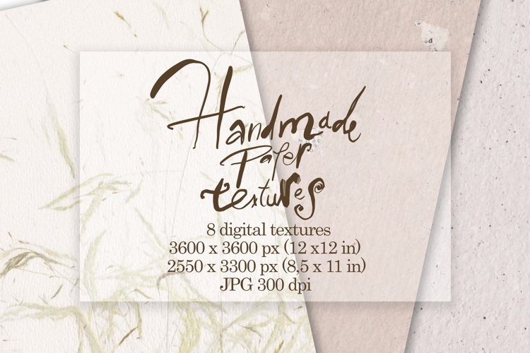 Handmade paper textures, digital paper