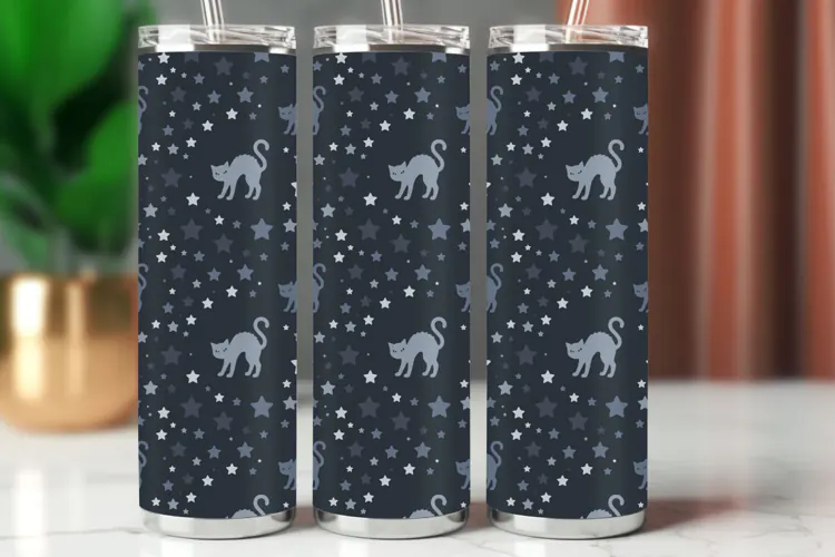 Halloween Tumbler Wrap Seamless Pattern