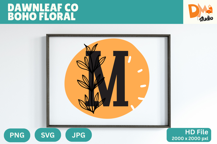 Floral Monogram Letter Svg Image 18