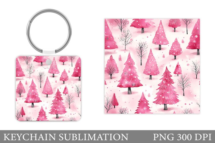 Christmas Tree Keychain. Christmas Keychain Sublimation
