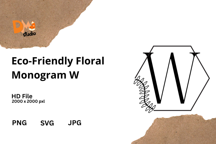 Eco-Friendly Floral Monogram