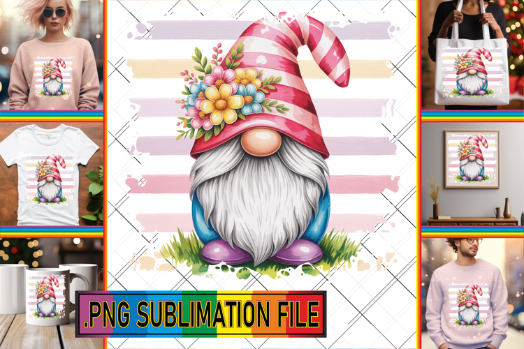 Cheerful TOTE BAG Art Ideas PNG, Easter Gnomes