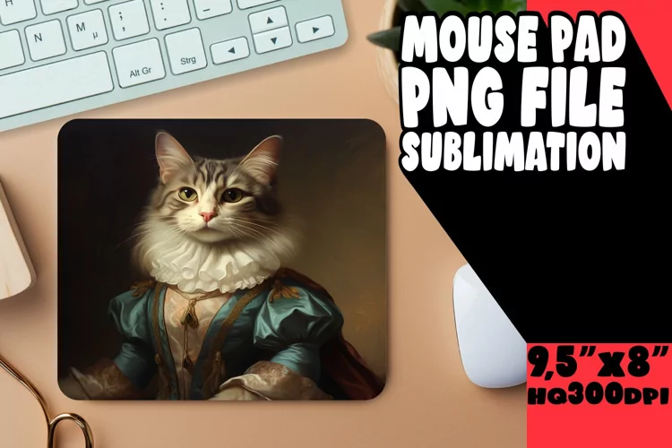 Entertaining Cat Humor Mouse Pad Graphic