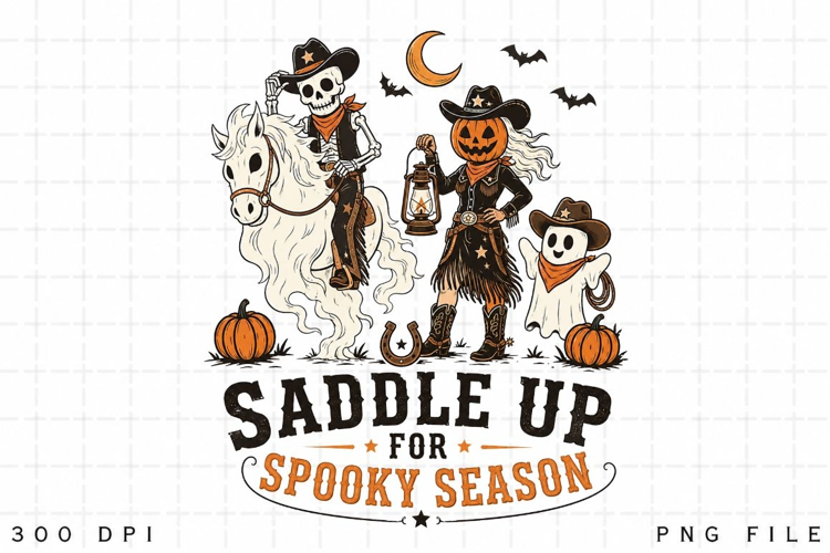 Saddle Up For Spooky Season PNG Sublimation Design