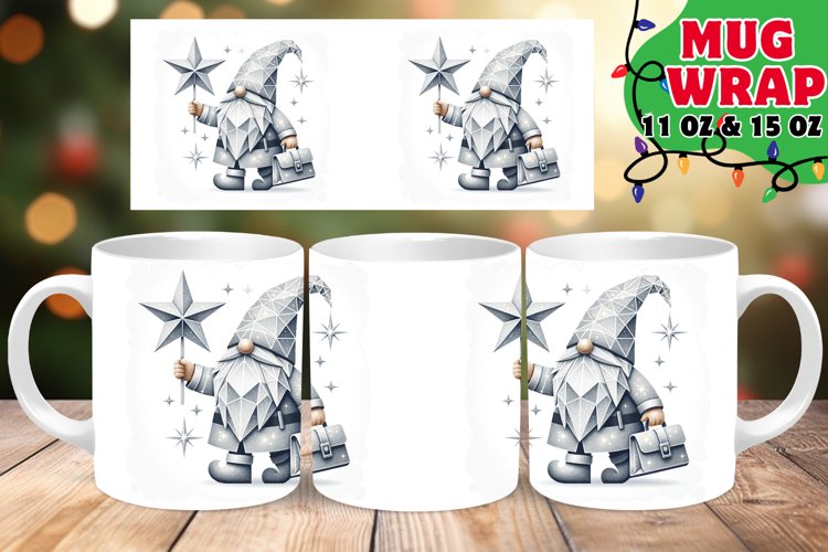 GNOME HOLIDAY SPLENDOR 11OZ 15OZ MUG WRAP example image 1