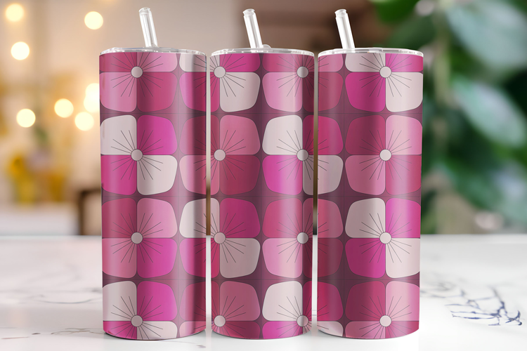 Floral Pattern Tumbler Wrap | Sublimation | Tumblers