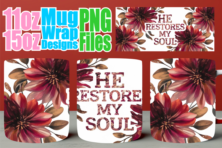 Luminous thoughts 11oz 15oz sublimation wrap, Christian