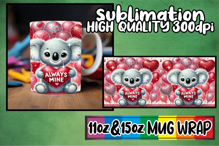 Enchanted mornings 11oz 15oz sublimation wrap, Valentines example image 1