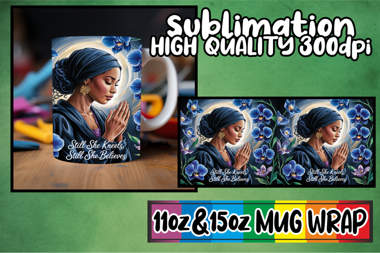 Sweet beginnings sublimation print wrap, Praying Woman