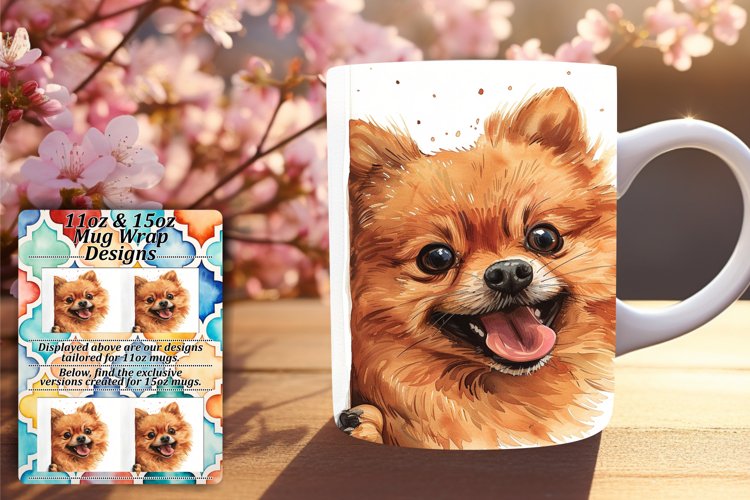 Quirky Dog Joy Sublimation Mug Wrap - 11oz/15oz example image 1