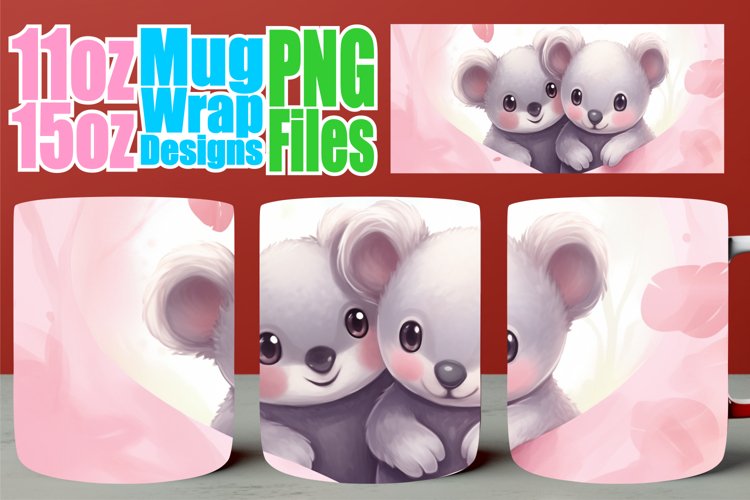 Charming Animal Valentines: Sublimation Mug Wrap