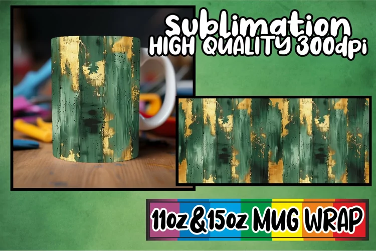 Mug Wrap Sublimation Design Graffiti Pattern