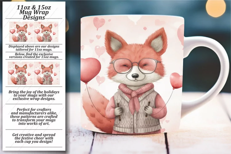 A Toast to Love: Boho Watercolor Animal Mug Wraps