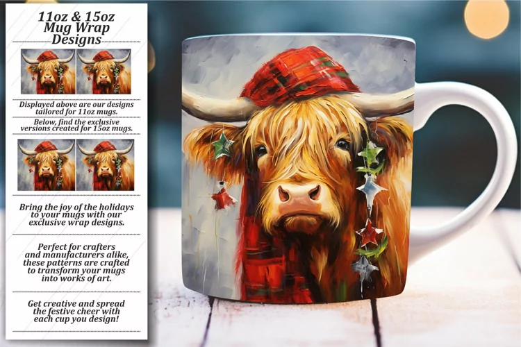 Vibrant Xmas Wonders: Sublimation Mug Creations