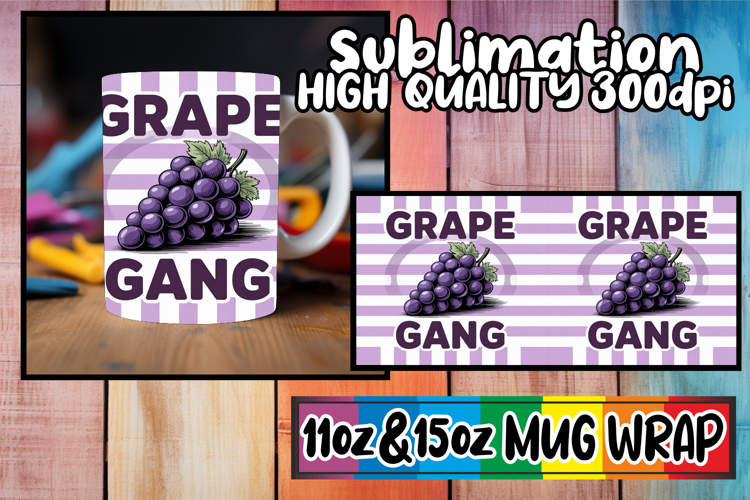 Joyful sunsets 11oz 15oz sublimation wrap, Retro Food