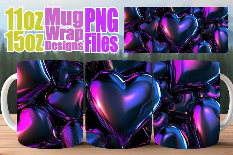 Sublimation Mug Wrap - Heart's Desire