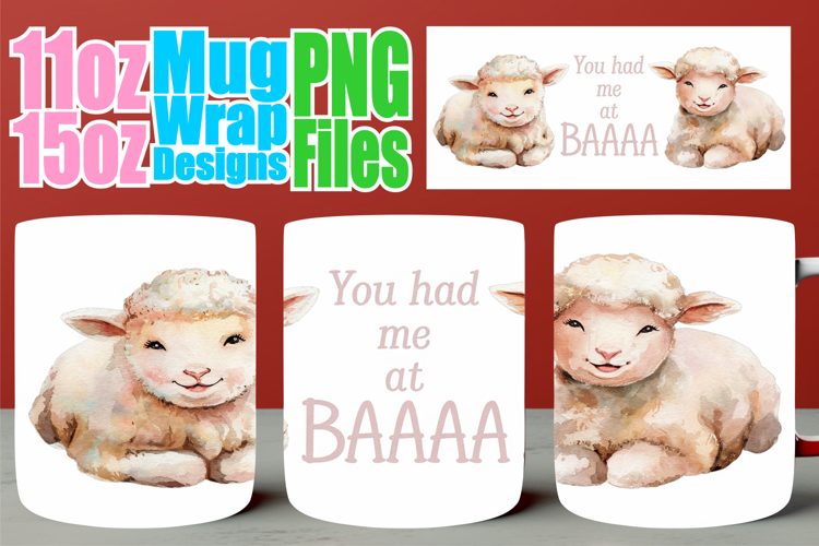 Cozy vibes 11oz 15oz mug wrap, Funny Animals