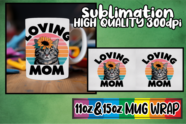 Wonderful morning sublimation 11oz 15oz mug wrap, Cat Lover