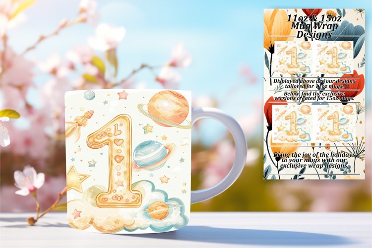 Celestial Reverie: Sublimation Mug Wrap Art 11oz/15oz example image 1