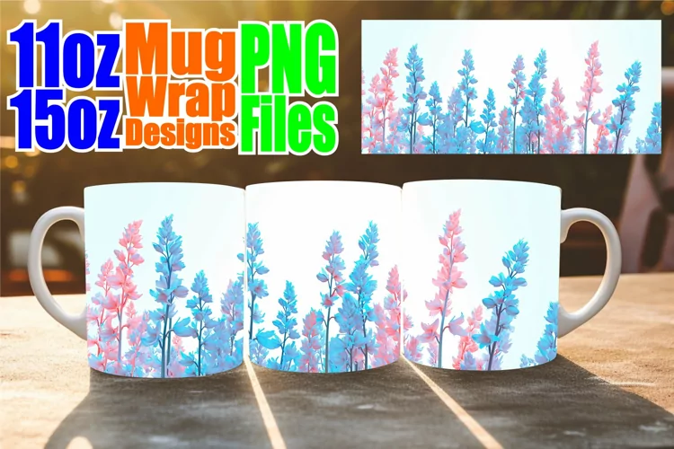 Spring Serenity Mug Wrap: Sublimation Bliss