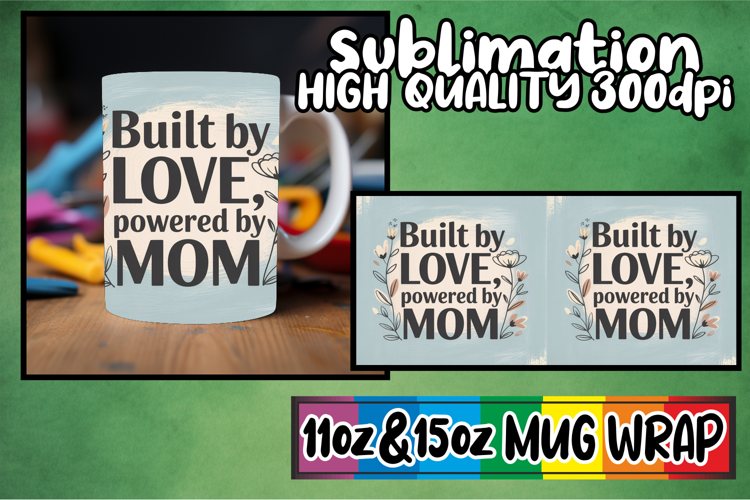 Serene evenings sublimation mug wrap, Mother's Day