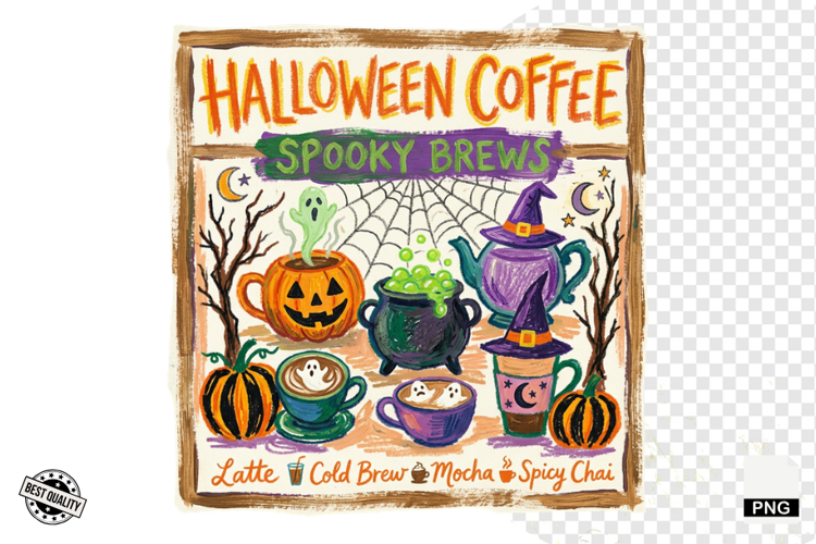 Halloween Coffee Signs PNG
